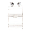 Non Rust Stainless Steel Bath Shower Suction Basket Caddy Bathroom Storage Tidy