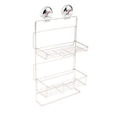 Non Rust Stainless Steel Bath Shower Suction Basket Caddy Bathroom Storage Tidy