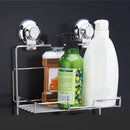 Non Rust Stainless Steel Bath Shower Suction Basket Caddy Bathroom Storage Tidy