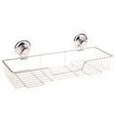 1Pcs Stainless Steel Bath Shower Storage Suction Basket Caddy Shelf for Kitchen Bathroom Organiser and Storage 38 x 13.7 x 6cm