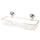 1Pcs Stainless Steel Bath Shower Storage Suction Basket Caddy Shelf for Kitchen Bathroom Organiser and Storage 38 x 13.7 x 6cm