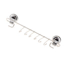 Suction Wall Door Hanger 6 Hooks Holder Rack for Bathroom Kitchen Bedroom