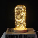 LED Firework Glass Gift Wood Base Touch Switch Table Desk Light Lamp Home Bedroom Decor Fashion Accessories Cover