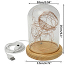 LED Firework Glass Gift Wood Base Touch Switch Table Desk Light Lamp Home Bedroom Decor Fashion Accessories Cover