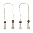 1 Pair Curtain Tie Backs Rope Tiebacks Window Sheer Voile Blackout Tassle Holdbacks