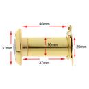 Home Security 200 Degree 35-60mm Door Scope Viewer Peep Sight Hole (Golden Color)