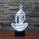 3D Optical Illusion 7 Color Change Night Touch Switch LED Desk Table Light Lamp