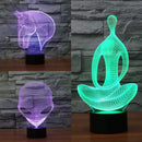 3D Optical Illusion 7 Color Change Night Touch Switch LED Desk Table Light Lamp