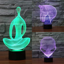 3D Optical Illusion 7 Color Change Night Touch Switch LED Desk Table Light Lamp