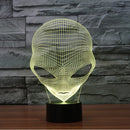 LED 3D Illuminated Outer Space Creature Illusion Light Desk Micro USB Lamp Night 7 Color Change