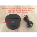 LED 3D Illuminated Outer Space Creature Illusion Light Desk Micro USB Lamp Night 7 Color Change
