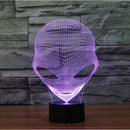 LED 3D Illuminated Outer Space Creature Illusion Light Desk Micro USB Lamp Night 7 Color Change