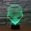 LED 3D Illuminated Outer Space Creature Illusion Light Desk Micro USB Lamp Night 7 Color Change