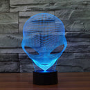 LED 3D Illuminated Outer Space Creature Illusion Light Desk Micro USB Lamp Night 7 Color Change