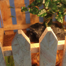 DIY Pet Reptile Landscaping Carbonized wooden Fence Crafts Wood Picket Fence for Tortoise Turtle Amphibious Tank Small Animals