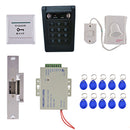 Door Access Control Kit Set With RFID Keypad Reader Doorbell 10 Keyfobs Lock