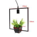 Black Geometric Iron Ceiling Lamp Pendant Light Plants Flower Pots Light Fixture-Square