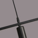 Black Geometric Iron Ceiling Lamp Pendant Light Plants Flower Pots Light Fixture-Square