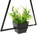 Black Geometric Iron Ceiling Lamp Pendant Light Plants Flower Pots Light Fixture