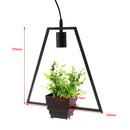 Black Geometric Iron Ceiling Lamp Pendant Light Plants Flower Pots Light Fixture