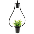 Black Geometric Iron Ceiling Lamp Pendant Light Plants Flower Pots Light Fixture