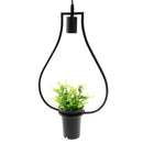 Black Geometric Iron Ceiling Lamp Pendant Light Plants Flower Pots Light Fixture