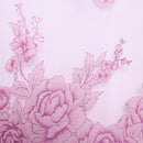 Peony Flower Printed Fashionable Design Curtain Home Office Bedroom Living Room Hall Hotel Restaurant Decor Purple 150x250cm