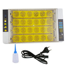 24 Digital Egg Incubator Hatcher Automatic Egg Turning Temperature Humidity Control with Humidifying Bottle-EU Plug
