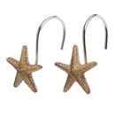 12Pcs of Mediterranean Seashell Starfish Shower Curtain Rings Hook Hanger