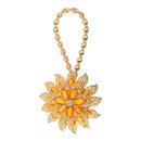 Fashionable Rhinestone Charms Flower Curtain Hook Tie Back Holdback Panel Broach Buckle for Home Hotel Bedroom Curtains Gold