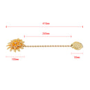 Fashionable Rhinestone Charms Flower Curtain Hook Tie Back Holdback Panel Broach Buckle for Home Hotel Bedroom Curtains Gold