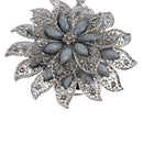 Fashionable Rhinestone Charms Flower Curtain Hook Tie Back Holdback Panel Broach Buckle for Home Hotel Bedroom Curtains Silver