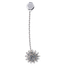 Fashionable Rhinestone Charms Flower Curtain Hook Tie Back Holdback Panel Broach Buckle for Home Hotel Bedroom Curtains Silver