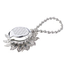 Fashionable Rhinestone Charms Flower Curtain Hook Tie Back Holdback Panel Broach Buckle for Home Hotel Bedroom Curtains Silver