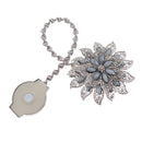 Fashionable Rhinestone Charms Flower Curtain Hook Tie Back Holdback Panel Broach Buckle for Home Hotel Bedroom Curtains Silver