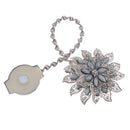 Fashionable Rhinestone Charms Flower Curtain Hook Tie Back Holdback Panel Broach Buckle for Home Hotel Bedroom Curtains Silver