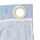 Home Bedroom Window Door Decor 2-in-1 Sheer Curtain Window Blinds Drape With Grommets Top 200x250cm-Blue
