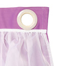 Home Bedroom Window Door Decor 2-in-1 Sheer Curtain Window Blinds Drape With Grommets Top 150x250cm-Purple