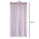 Home Bedroom Window Door Decor 2-in-1 Sheer Curtain Window Blinds Drape With Grommets Top 150x250cm-Purple