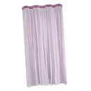 Home Bedroom Window Door Decor 2-in-1 Sheer Curtain Window Blinds Drape With Grommets Top 150x250cm-Purple