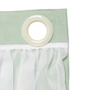 Home Bedroom Window Door Decor 2-in-1 Sheer Curtain Window Blinds Drape With Grommets Top 200x250cm-Green