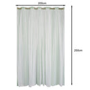 Home Bedroom Window Door Decor 2-in-1 Sheer Curtain Window Blinds Drape With Grommets Top 200x250cm-Green