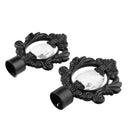Novel Design 28mm Iron Curtain Rod Pole Ends Black PACK OF 2PCS 143x106mm