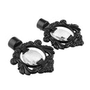 Novel Design 28mm Iron Curtain Rod Pole Ends Black PACK OF 2PCS 143x106mm