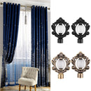 Novel Design 28mm Iron Curtain Rod Pole Ends Black PACK OF 2PCS 143x106mm