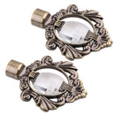 Novel Design 28mm Iron Curtain Rod Pole Ends Bronze PACK OF 2PCS 143x106mm