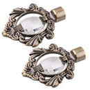 Novel Design 28mm Iron Curtain Rod Pole Ends Bronze PACK OF 2PCS 143x106mm