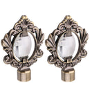 Novel Design 28mm Iron Curtain Rod Pole Ends Bronze PACK OF 2PCS 143x106mm