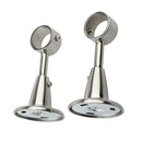2Pcs Aluminium Alloy 28mm Diameter Top Mounted Clothes Rob Lever Wardrobe Rail Supports Bracket
