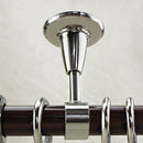 2Pcs Aluminium Alloy 28mm Diameter Top Mounted Clothes Rob Lever Wardrobe Rail Supports Bracket